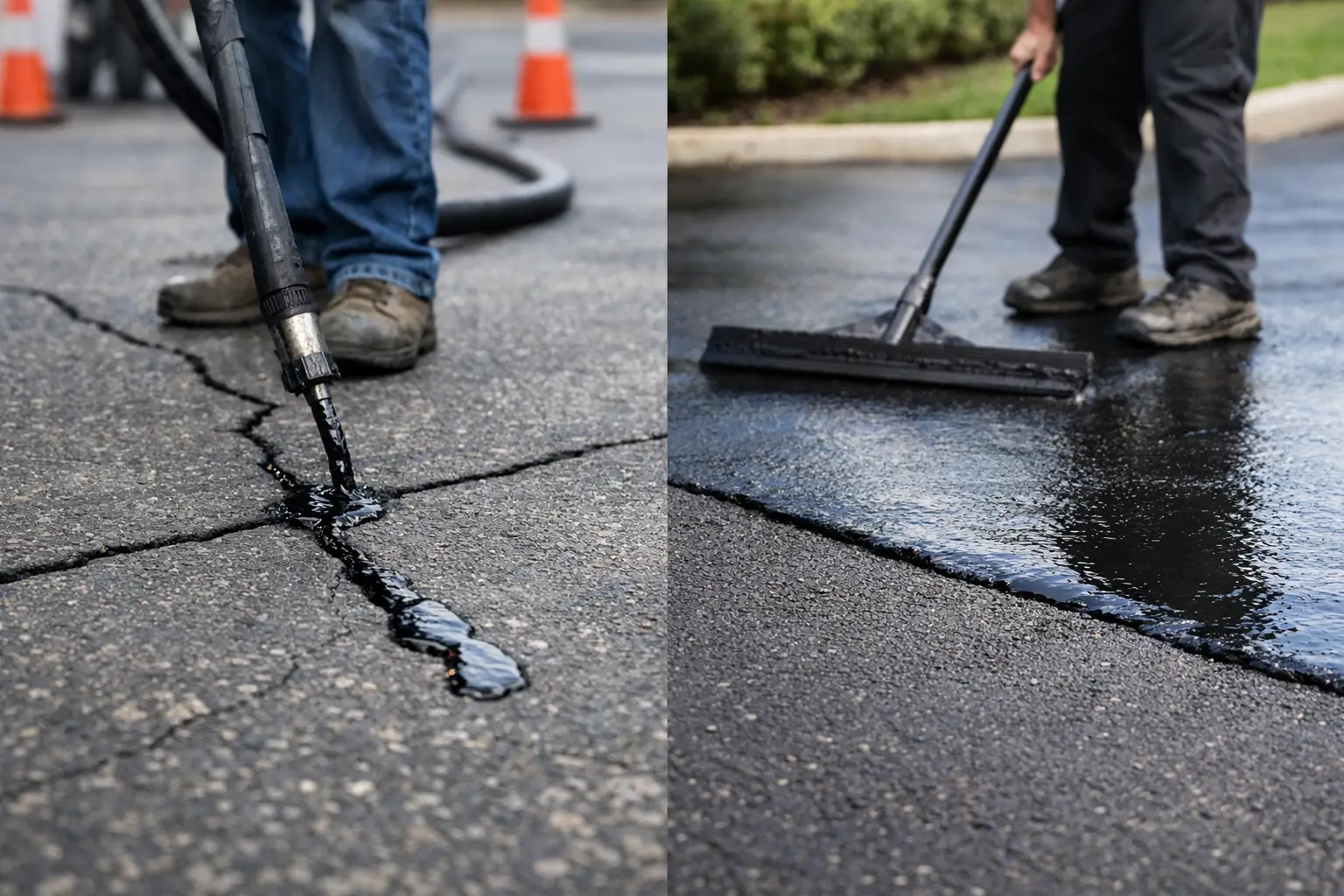 Asphalt Crack Filling vs Sealcoating: Which First?