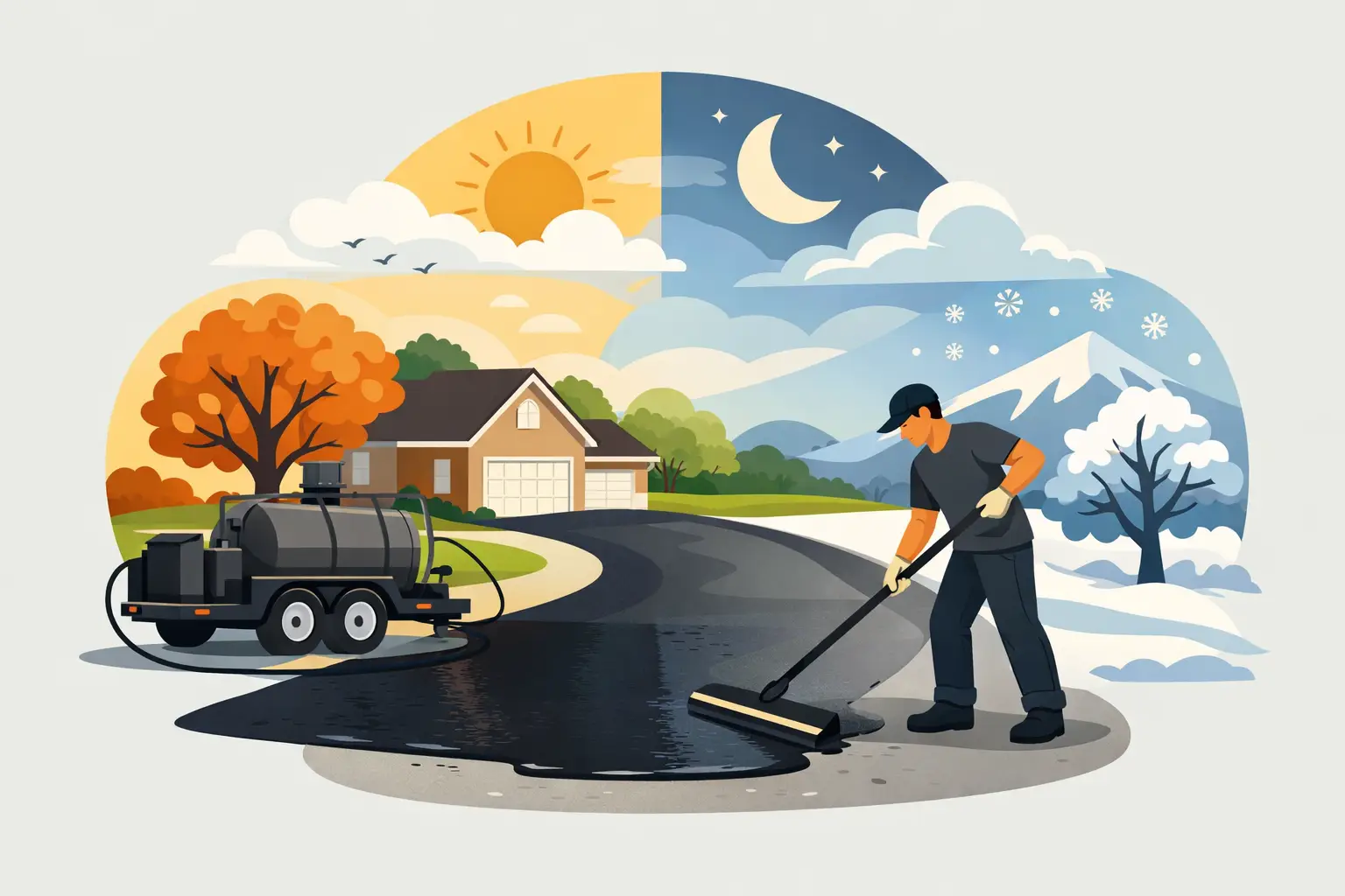 Best Time to Sealcoat Asphalt Driveway in PA