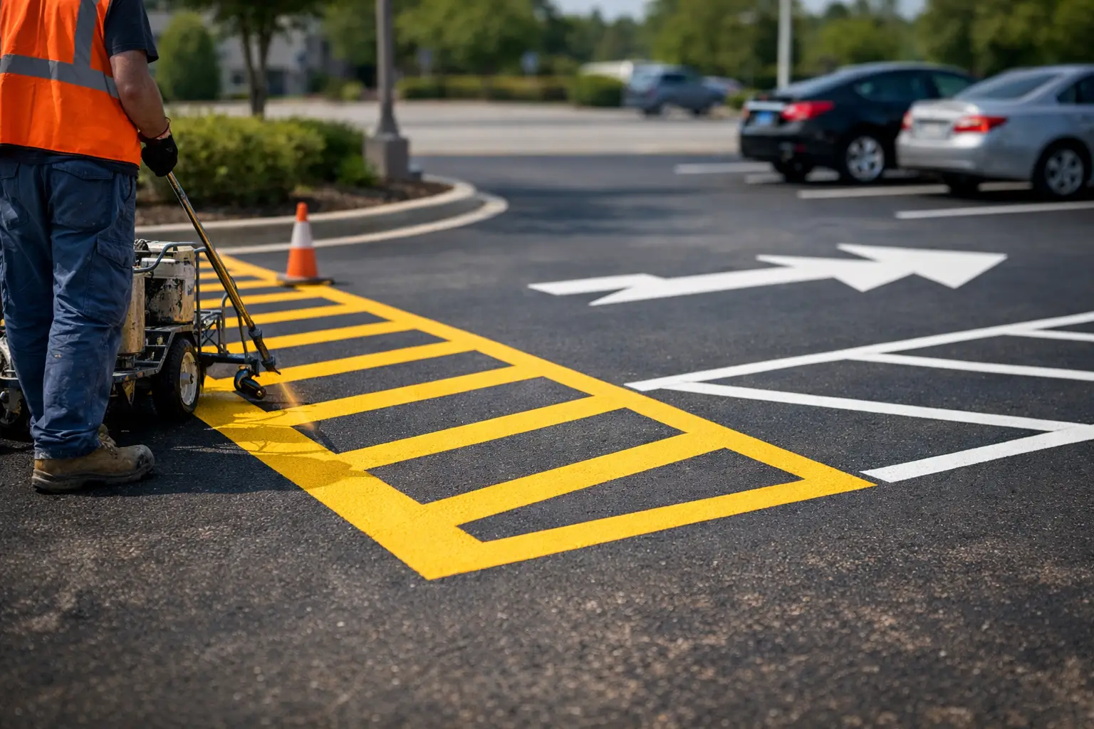How to Improve Parking Lot Safety Markings