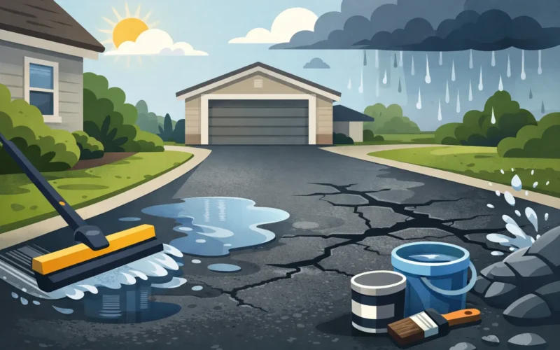 How to Prevent Water Damage to an Asphalt Driveway