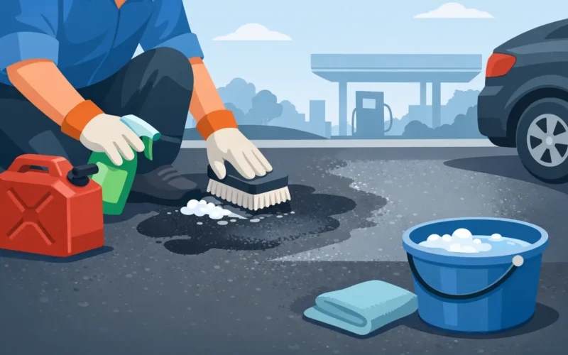 How to Remove Gas Stains From Asphalt Safely